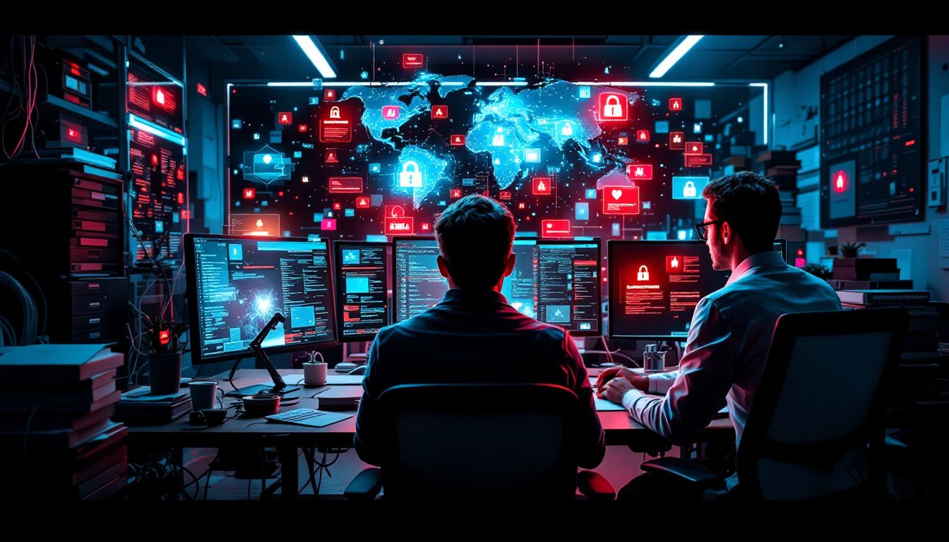 Cyberattack Chaos in Office